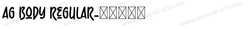 ag body regular字体转换